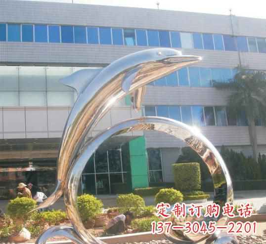 湖南精致的不锈钢海豚雕塑