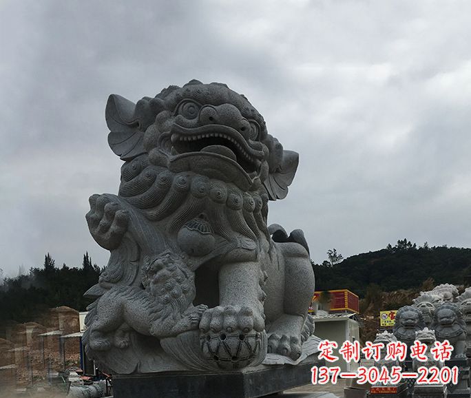 湖南南方狮子石雕,让街边景观更加美观