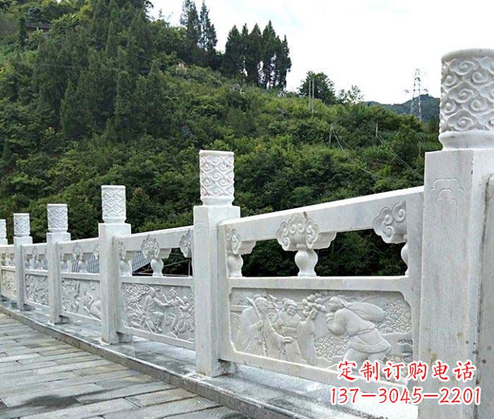 湖南景区大理石栏板石雕 (4)