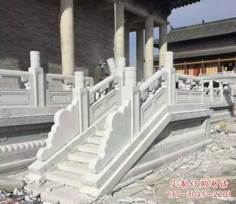 湖南景区大理石栏板石雕 (11)