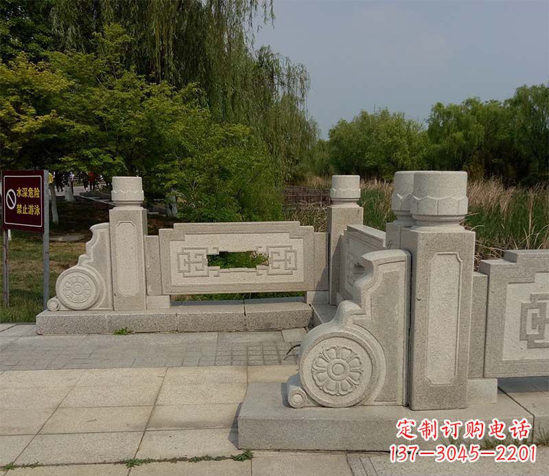 湖南景区大理石栏板石雕_1