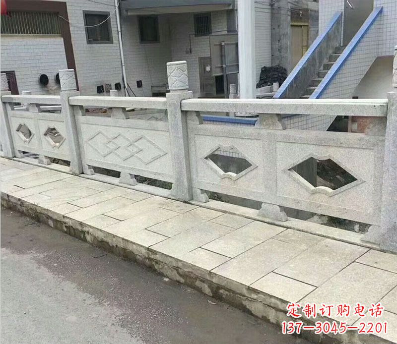 湖南景区大理石栏板石雕_2