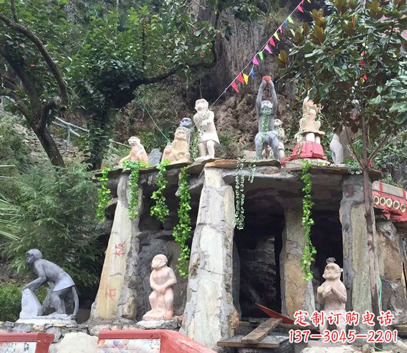 湖南中领雕塑:精美猴子石雕