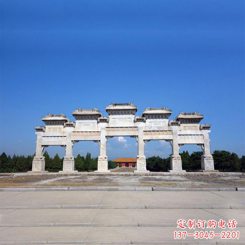 湖南山西景区牌楼石雕,让您的景区更加绚丽多彩