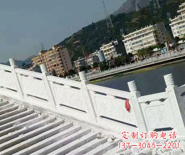 湖南景区汉白玉栏板石雕