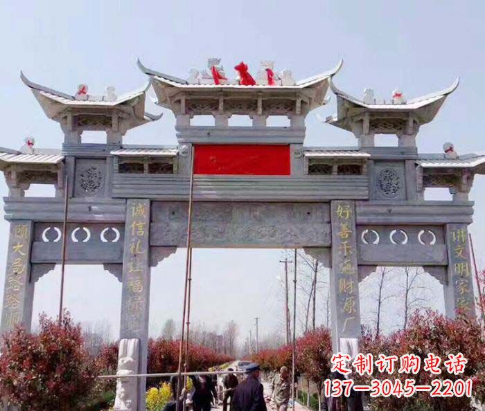 湖南传承经典,尊崇古风:牌坊石雕