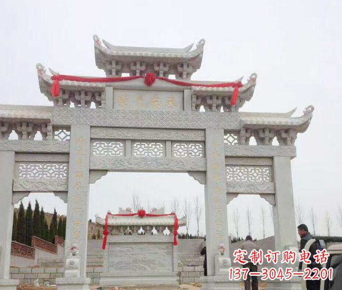 湖南中领雕塑专业定制牌坊石雕