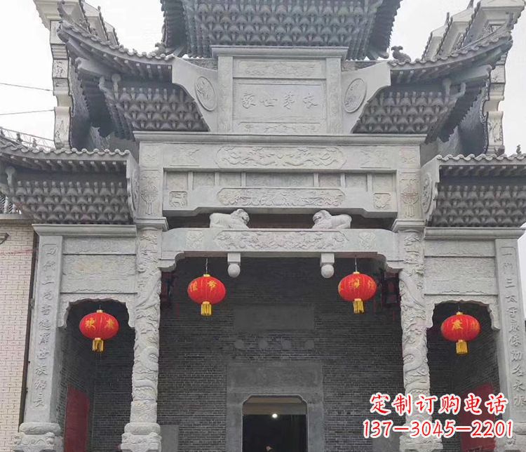 湖南中领雕塑:专业定制牌坊石雕