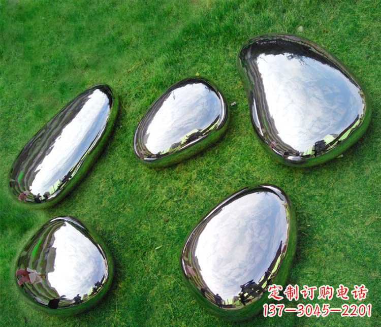 湖南简约而优雅的镜面不锈钢水滴雕塑