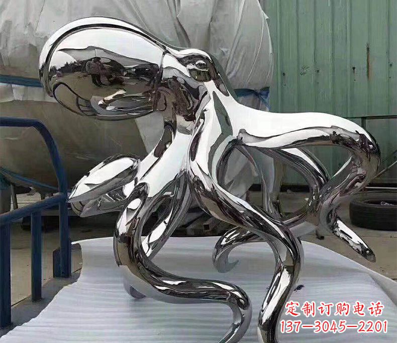 湖南镜面不锈钢章鱼雕塑