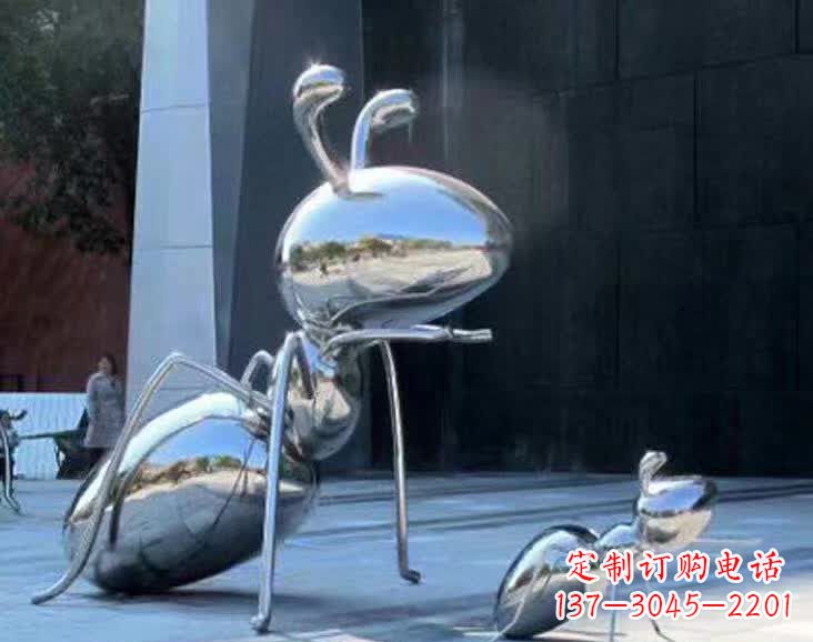 湖南不锈钢蚂蚁雕塑,抛光镜面,精致精美