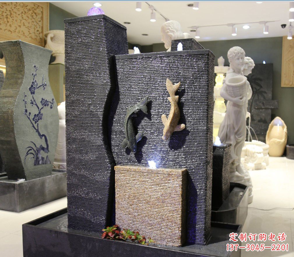 湖南九龙太子石雕喷泉