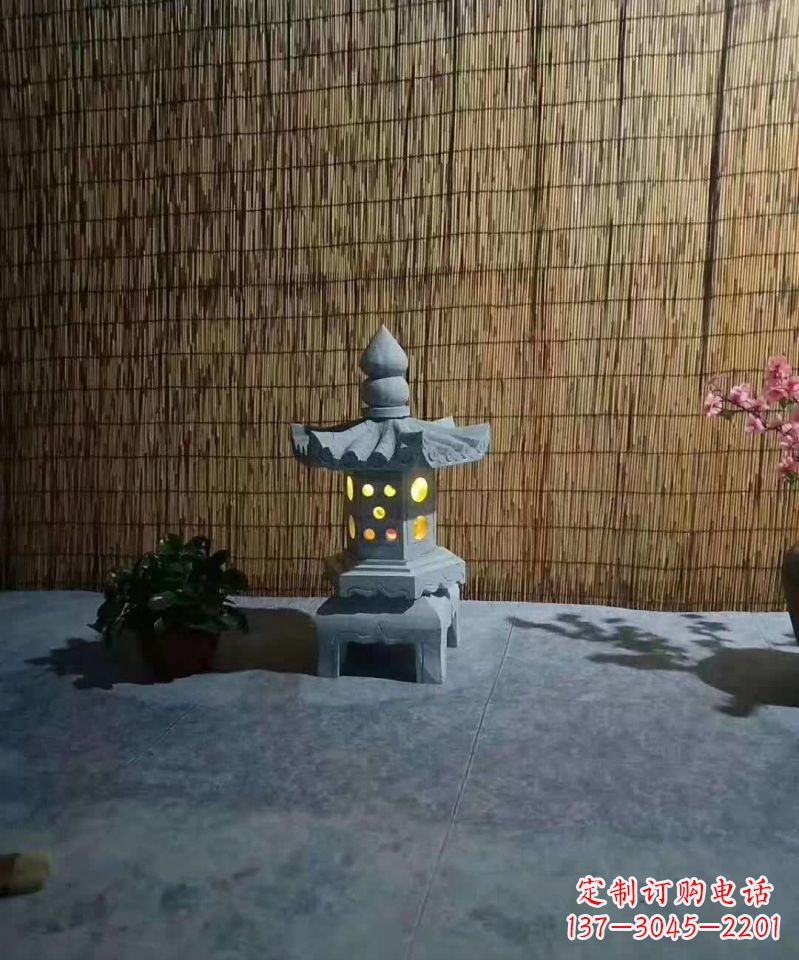 湖南专业设计、制作酒店石灯雕塑