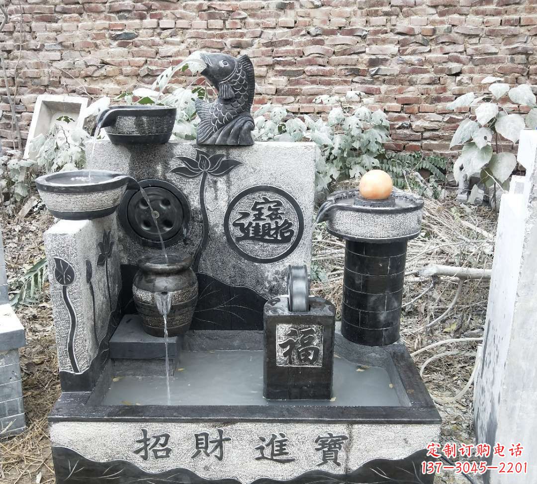 湖南领雕水池雕塑:定制你的招财水池