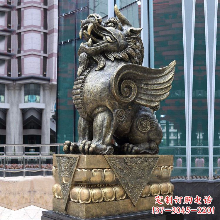 湖南看门貔貅铜雕