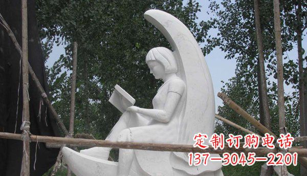 湖南中领雕塑高品质小女孩汉白玉石雕