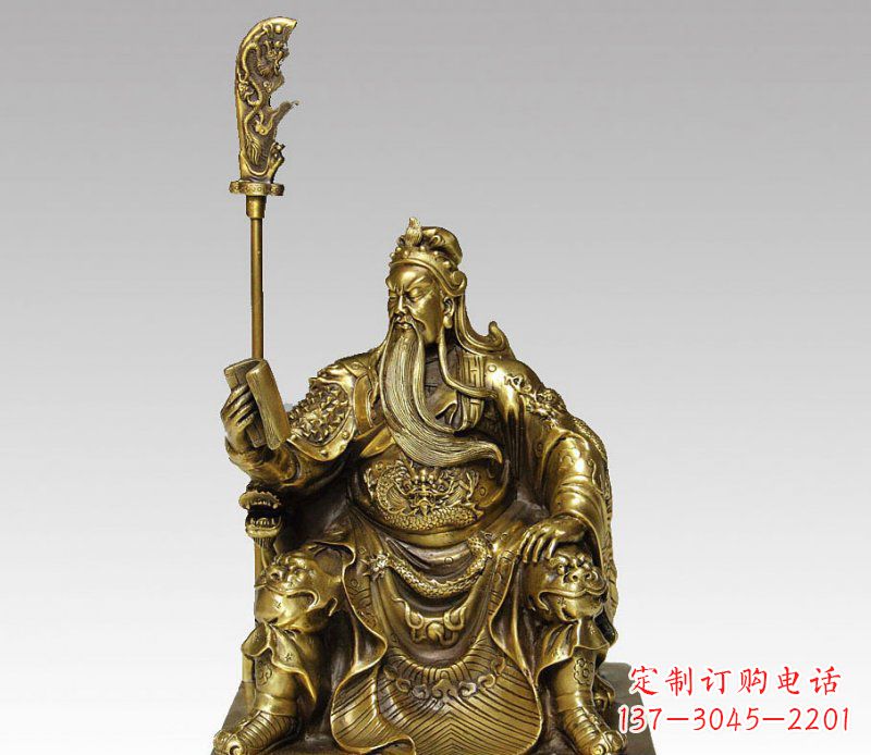 湖南中领雕塑:精美关公铜雕艺术品