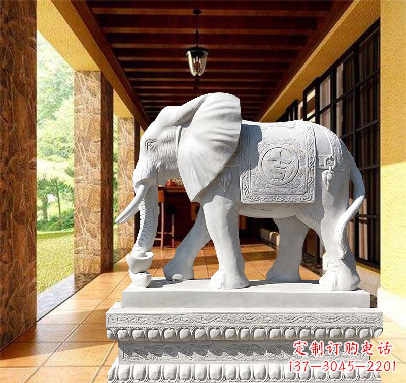 湖南领雕塑:打造经典石雕大象