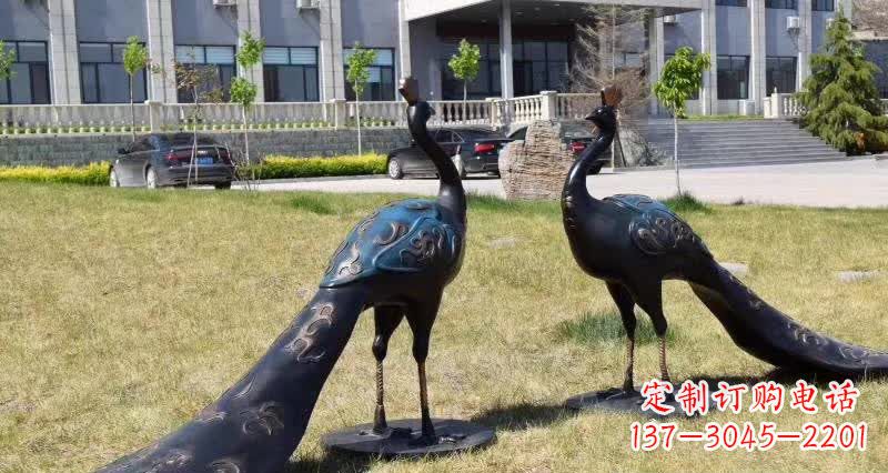 湖南领雕塑-孔雀铜雕,高雅精美的艺术精品