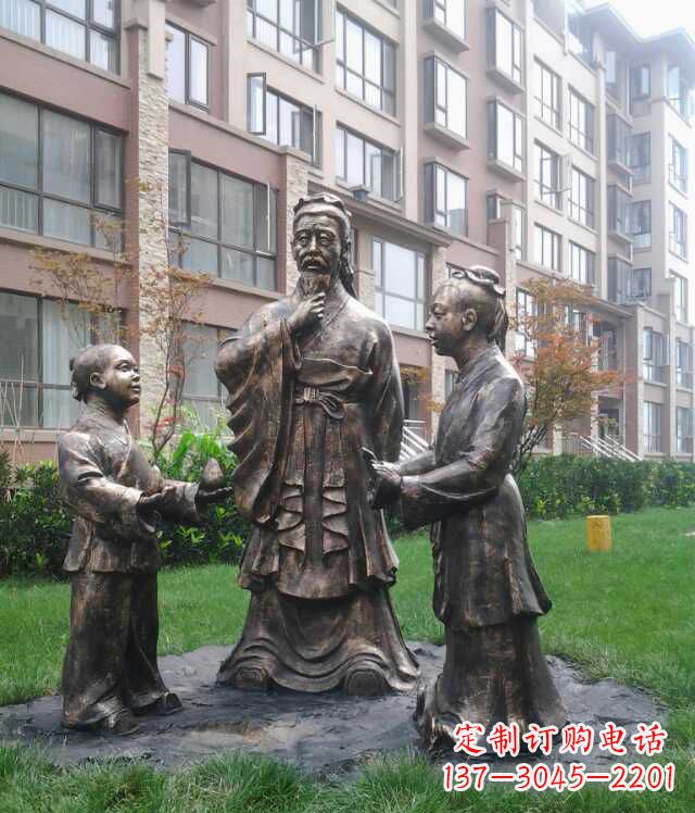 湖南孔融让梨古代人物雕塑