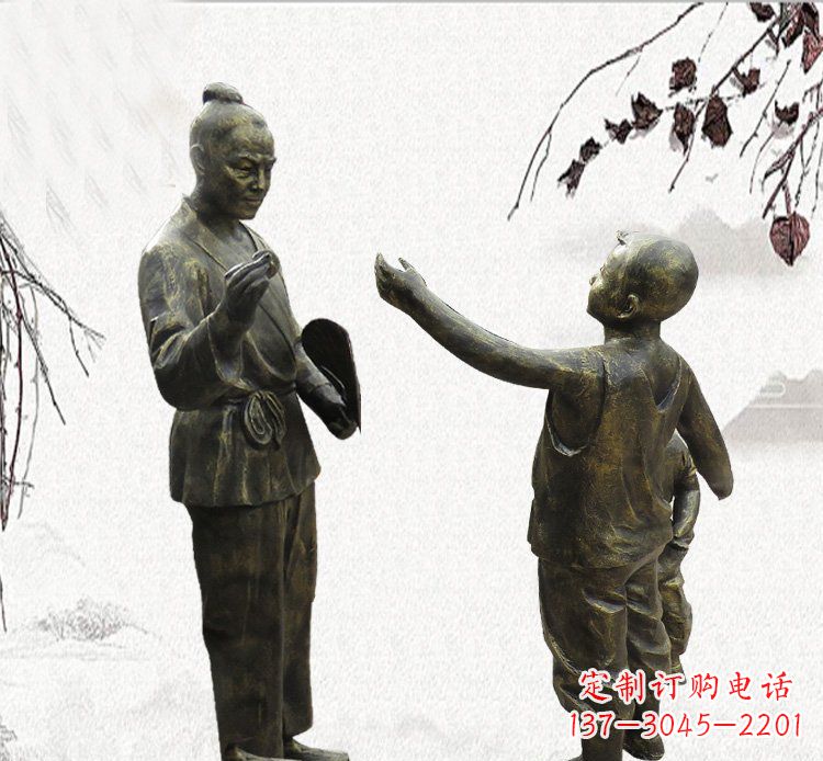 湖南孔融让梨铜雕,专业定制高品质