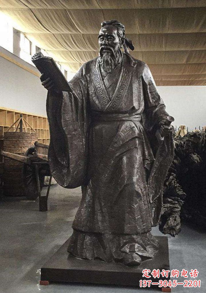 湖南中国古代圣贤孔子雕塑