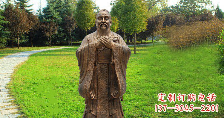 湖南传承中国历史文化，具有永恒魅力的孔子公园铜雕