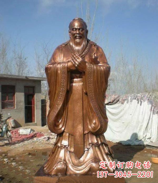 湖南孔子古代名人铜雕