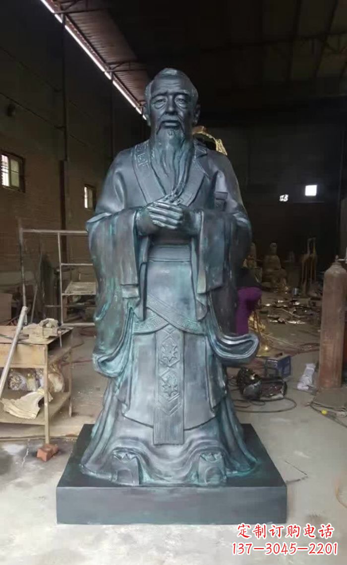 湖南中领雕塑的孔子青铜雕塑
