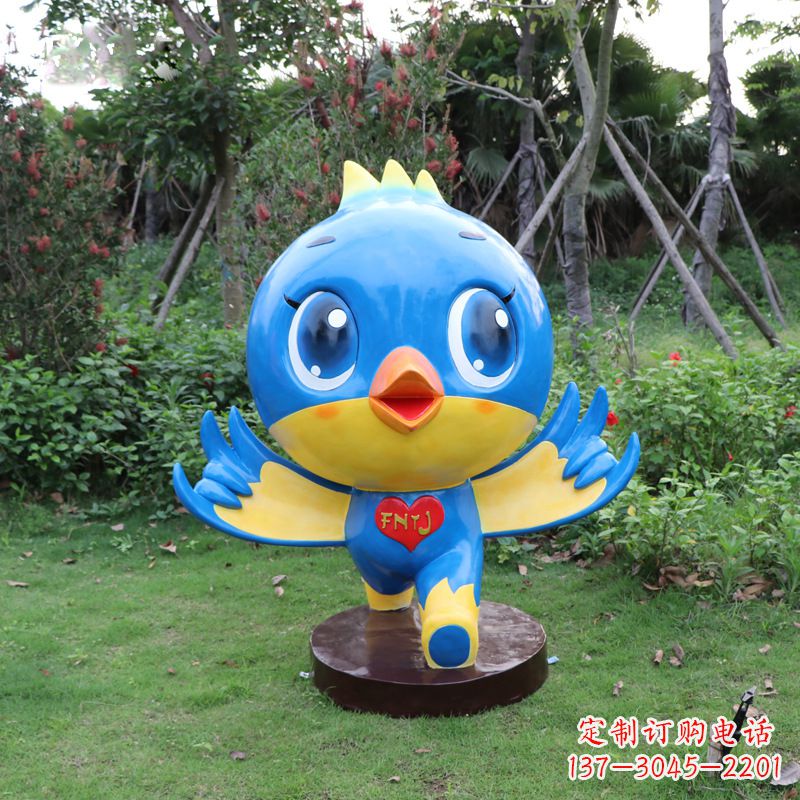 湖南蓝色梦幻,玻璃钢鸽子雕塑