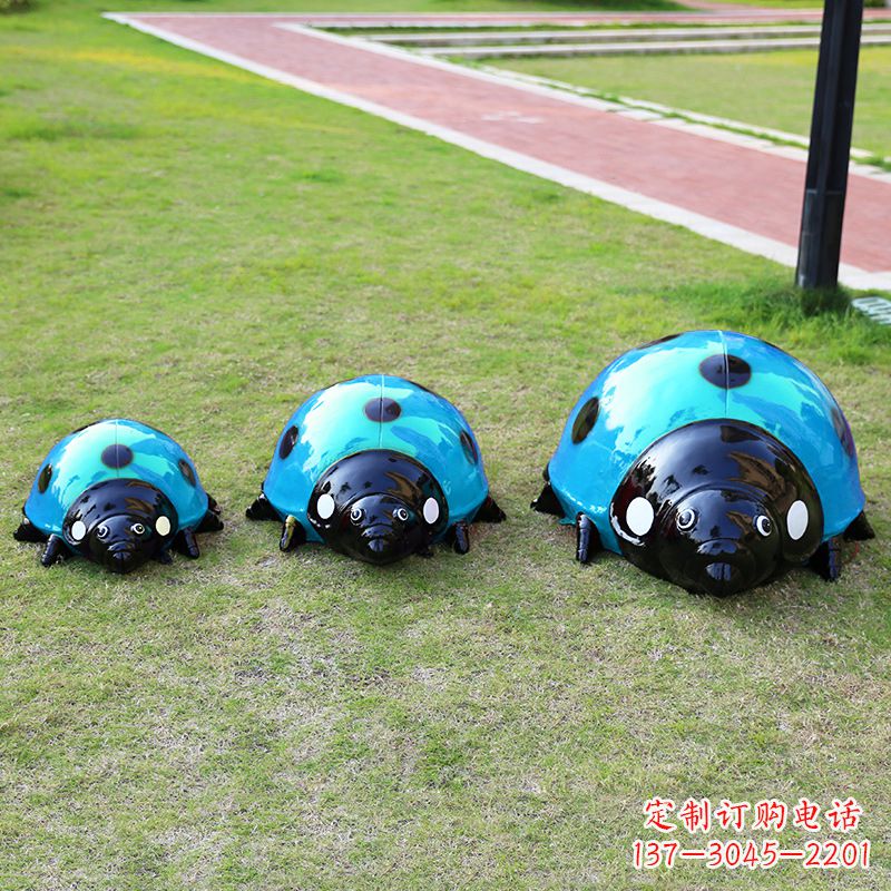 湖南中领雕塑青蓝瓢虫雕塑是一款独特而又精致的…