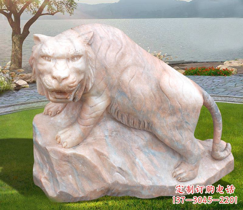 湖南金灿灿的老虎石雕公园动物摆件