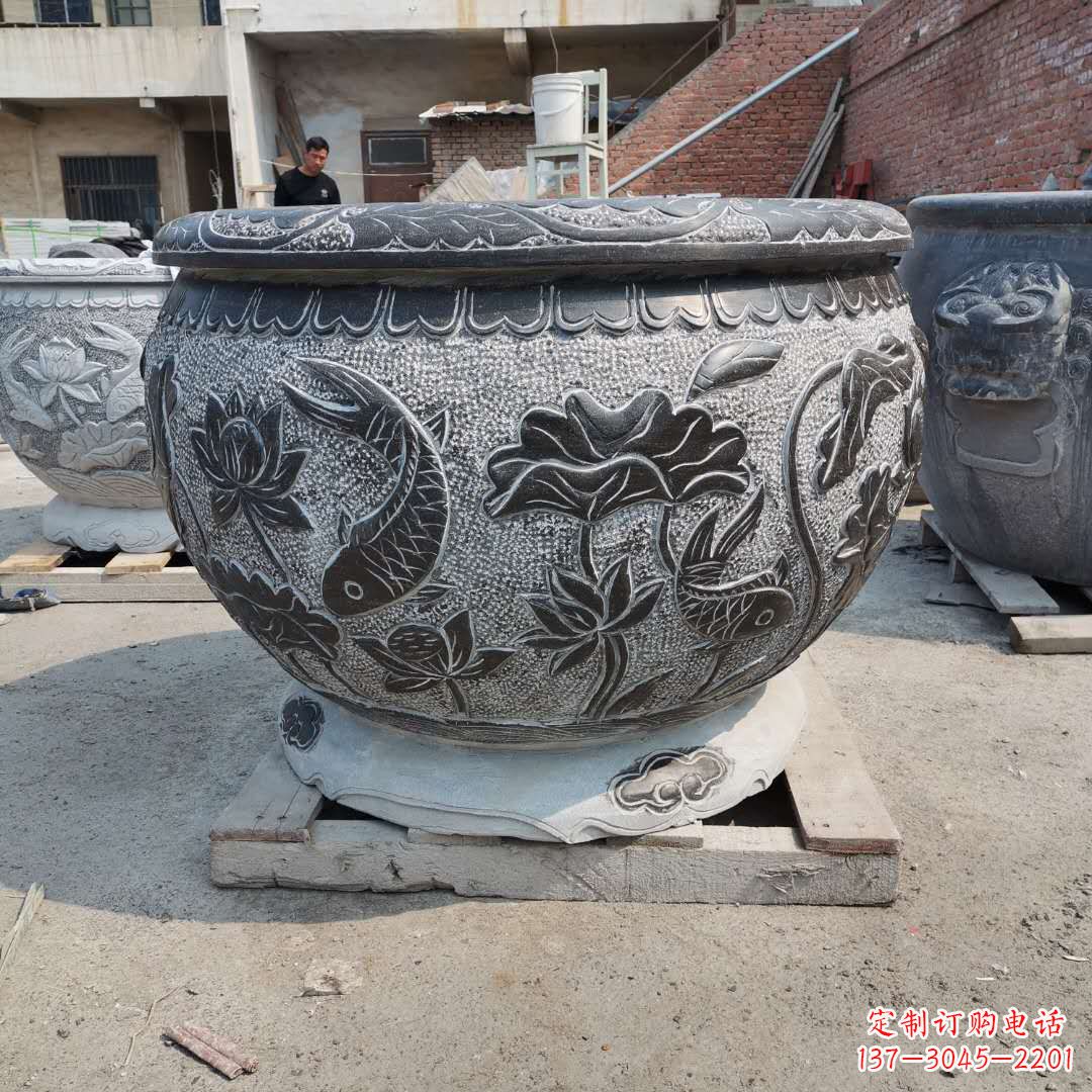 湖南老青石园林石雕水缸,享受自然之美