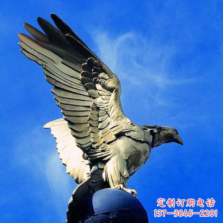 湖南老鹰玻璃钢仿铜雕塑