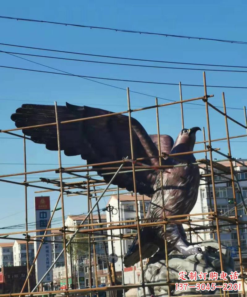 湖南高雅精致精美老鹰铜雕