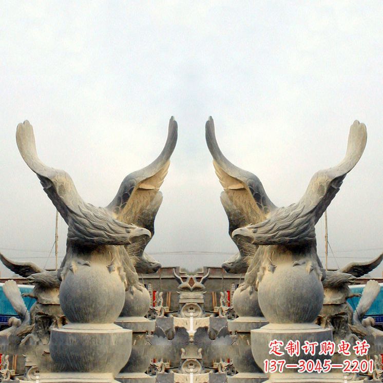湖南老鹰青石雕塑