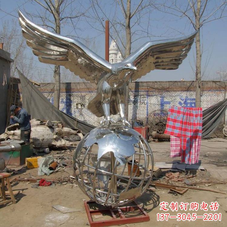湖南复古经典不锈钢地球雕塑