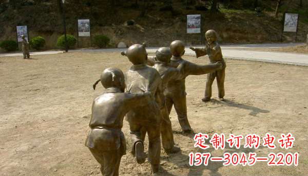 湖南珍贵传统,中领雕塑老鹰抓小鸡铜雕