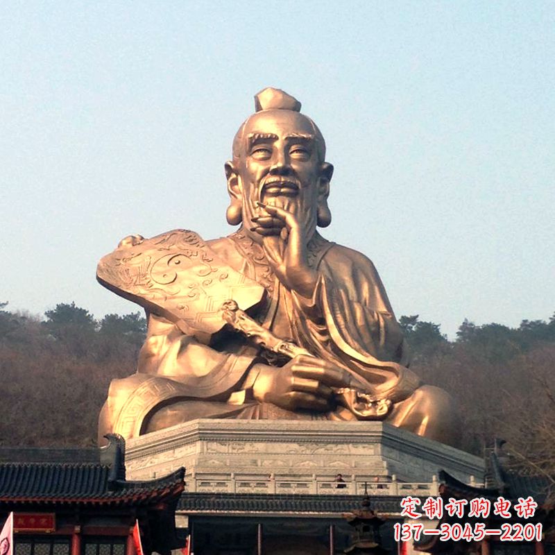 湖南真谛雕塑·老子铜雕像,传承中国文化