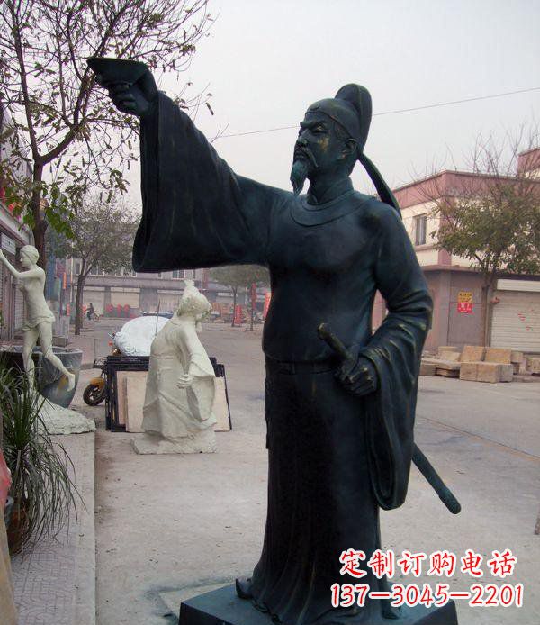湖南李白诗仙铜雕,精美制作,永久传承