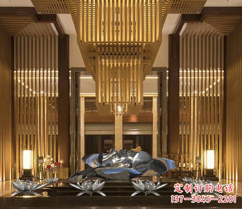 湖南专业定制莲花不锈钢雕塑