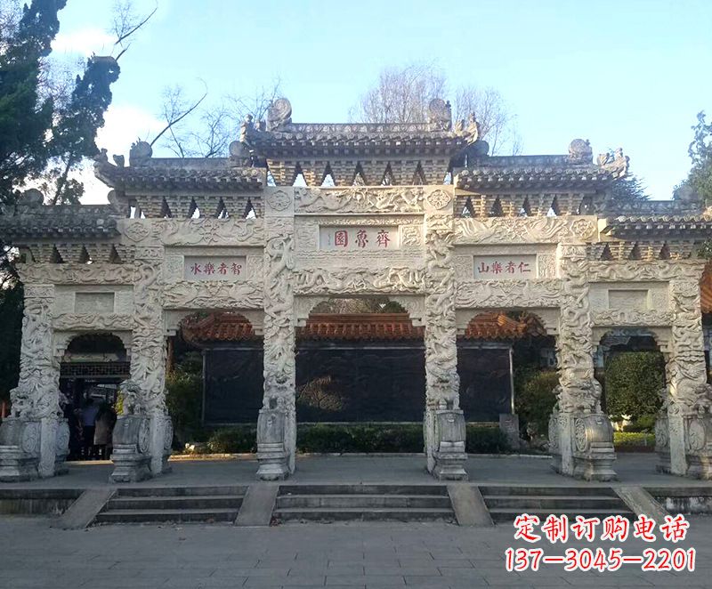 湖南传承石雕牌坊楼,领雕塑带来您极致定制