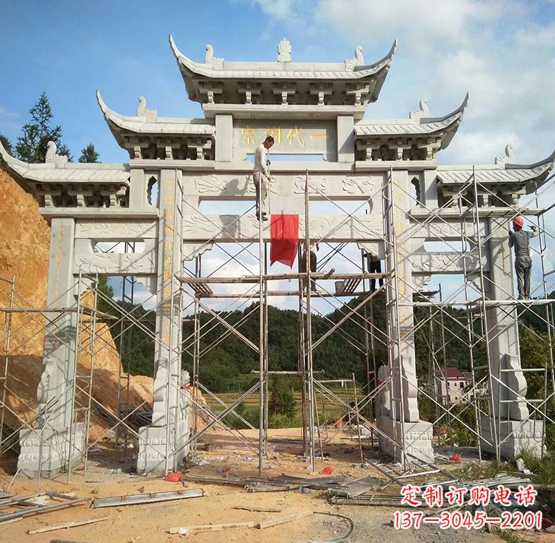 湖南临高石雕牌坊公园,让您找到最好的牌坊雕塑