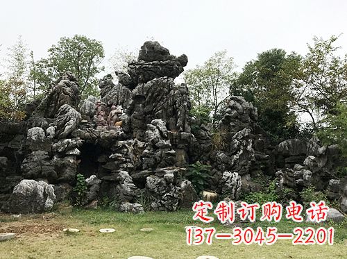 湖南灵璧出品的山水雕塑