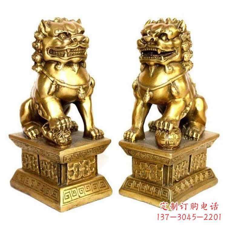 湖南鎏金故宫狮子,精美而堂皇的雕塑