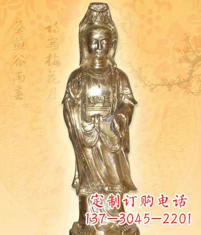 湖南鎏金观世音菩萨雕塑,让你神马都不愁