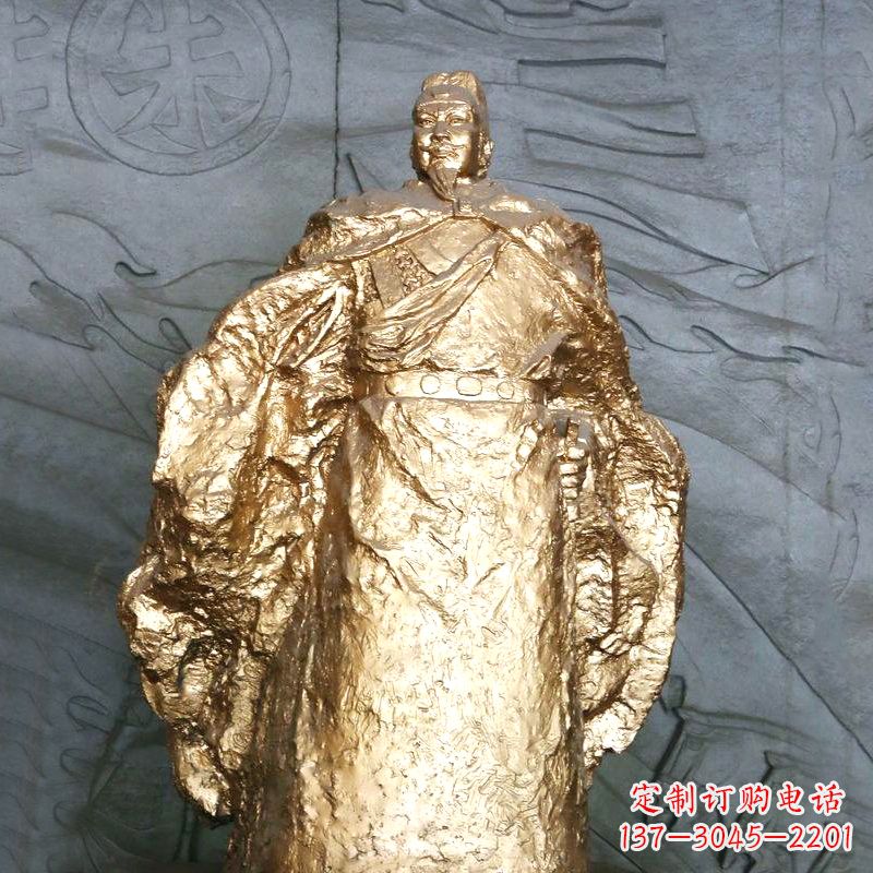 湖南鎏金明太祖雕像,精美历史纪念品