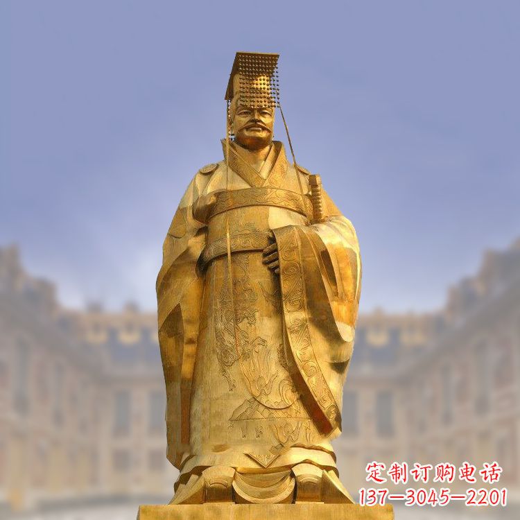湖南秦始皇铜雕塑,传承历史荣耀