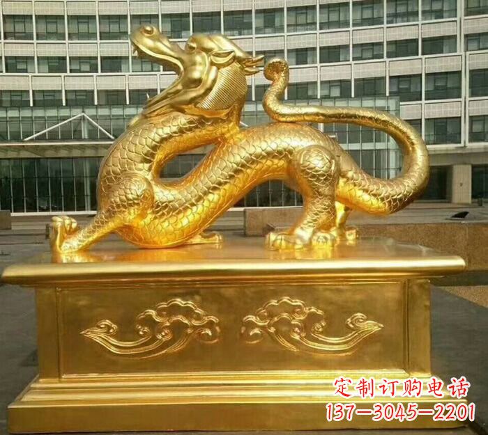 湖南鎏金神龙铜雕