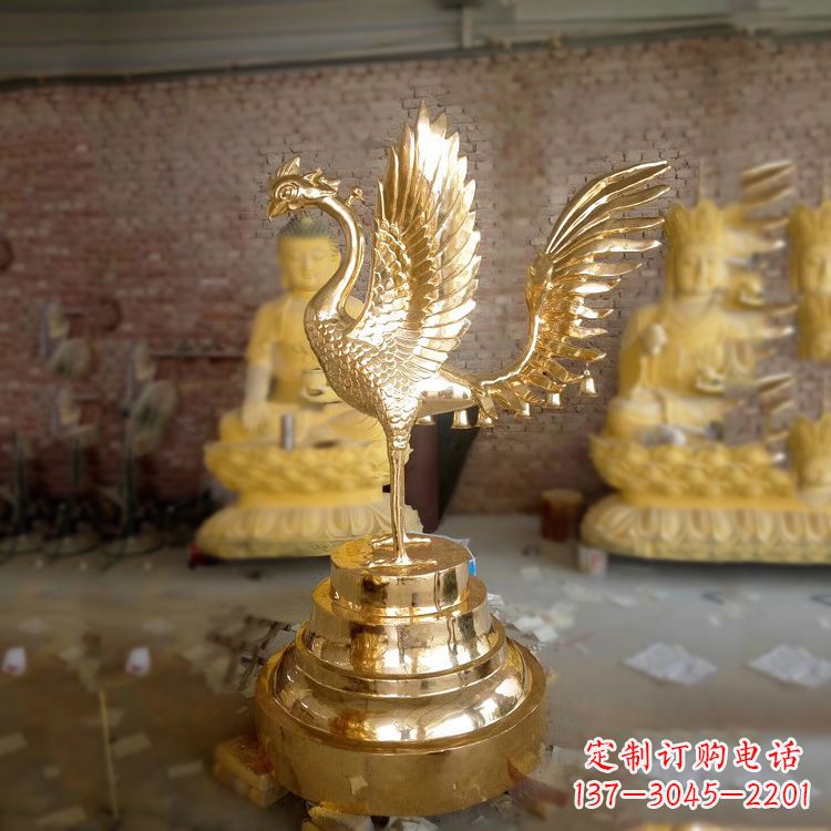 湖南丰富神秘的朱雀铜雕摆件